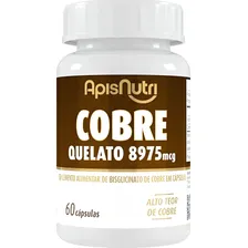 Suplemento Mineral Cobre Quelato 8975mcg 60 Cápsulas Apisnutri Foto mini  3