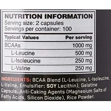 Suplemento Optimum Nutrition Bcaa 1000 Mg, Cápsulas, 200 Uni Foto mini 4