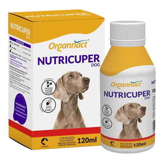 Suplemento Para Cães Organnact Nutricuper Dog Líquido 120ml Foto 1