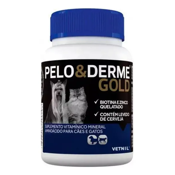 Suplemento Pelo E Derme Gold Vetnil - 60 Comprimidos Foto 1