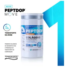 Suplemento Peptdop Move Colágeno Hidrolisado Tendoforte Acido Hialurônico Elemento Puro Pote 300g Sabor Morango em Po Foto mini 3