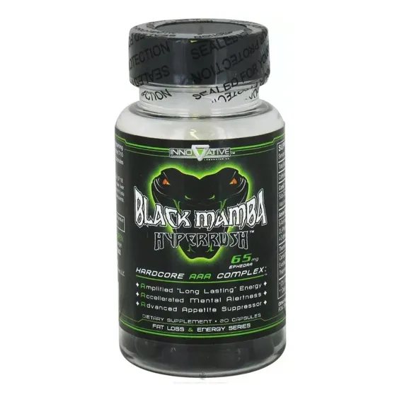 Suplemento Termogênico Black Mamba Hyperrush 90 Caps Inovative Foto 1