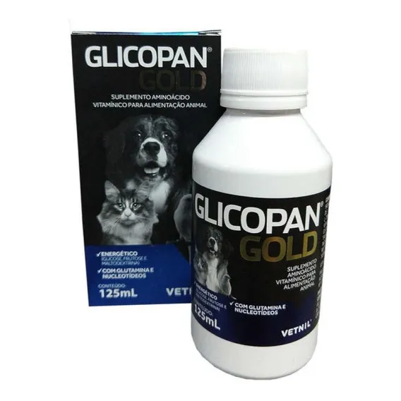 Suplemento Vetnil Glicopan Gold Para Cães E Gatos Pets 125ml Foto 1