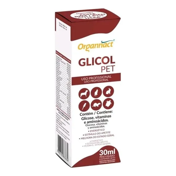 Suplemento Vitamínico Glicol Pet 30ml - Organnact Foto 1