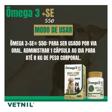 Suplemento Vitamínico Vetnil Omega 3 + Se 550 Cães E Gatos Foto mini 4