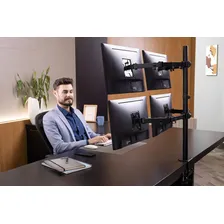Suporte 4 Monitor Tela Articulado 14 A 32 Até 40kg Reforçado Cor Preto Foto mini 3