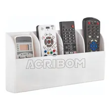 Suporte Acrílico Branco Para Controle Remoto - 4 Controles Foto  mini 1