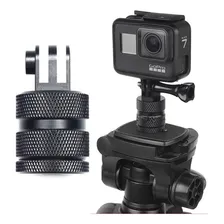 Suporte Adaptador 360 Rosca 1/4 Tripé Para Gopro Hero 10 Cor Preto Foto  mini 1