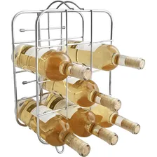 Suporte Adega Porta 12 Garrafas Vinho Chão Bancada Cromada Foto mini  2