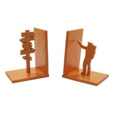 Suporte Aparador Porta Livros Bibliocanto Mochileiro Em Mdf Foto mini 2