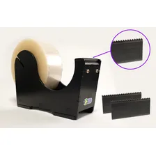 Suporte Aplicador Dispenser Fita Adesiva Aço 500 Metros. Cor Preto Foto mini 1
