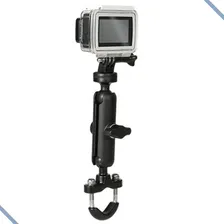 Suporte Articulado Giratório P/ Câmera Gopro, Sj Cam, Guidão Foto mini 4