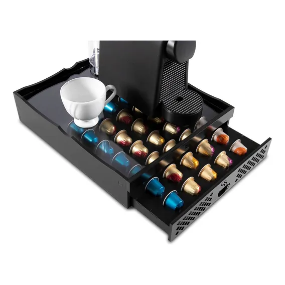 Suporte Bandeja Cápsulas Gaveta Máquina Cafeteira Nespresso Cor Preto Foto 1