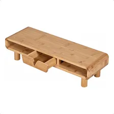 Suporte Base Elevatória P/ Monitor Bambu Mesa Apoio, Heimon Foto mini  2