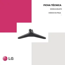 Suporte Base ( Pedestal)lg65uk75 Foto mini 4
