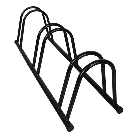 Suporte Bicicletário Galvanizado Chão 3 Vaga Single Altmayer Cor Preto Foto 1