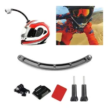 Suporte Braço Extensor Haste Capacete Arm Curvo Go Pro Sjcam Cor Preto Foto mini  2