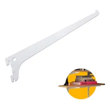 Suporte Branco De 20 Cm Sem Aba Trilho Cremalheira 5 Un Foto  mini 1