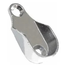 Suporte Cabideiro Oval Para Tubo Oblongo Cromado 10 Peças Foto  mini 1