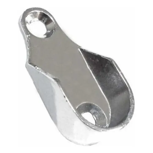 Suporte Cabideiro Oval Para Tubo Oblongo Cromado 10 Peças Foto 1