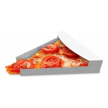 Suporte Caixinha Embalagem Para Fatia De Pizza Branco 100un Foto mini  3