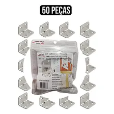 Suporte Cantoneira Para Móveis Reforço Fixador Kit 50 Peças Foto mini 2