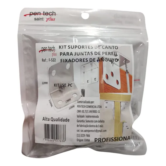 Suporte Cantoneira Para Móveis Reforço Fixador Kit 50 Peças Foto 1