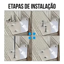 Suporte Cantoneira Para Móveis Reforço Fixador Kit 50 Peças Foto mini 3