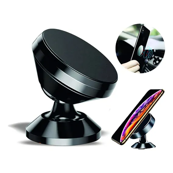 Suporte Celular Automotivo Magnético Redondo Universal Foto 1