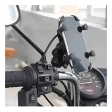 Suporte Celular Fixação Retrovisor Com Carregador Usb Turbo Foto mini  3