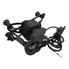 Suporte Celular Fixação Retrovisor Com Carregador Usb Turbo Foto mini 4