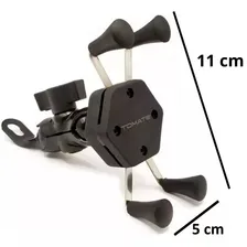 Suporte Celular Moto Carregador Usb Gps Garra X Retrovisor Foto mini 3