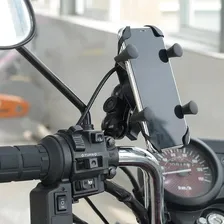 Suporte Celular Moto Carregador Usb Suporte Ferro Resistente Foto mini 4