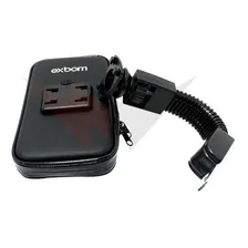 Suporte Celular Smartphone Gps Moto Retrovisor 6,3 Polegadas Cor Preto Case Suporte Foto mini  3