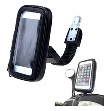 Suporte Celular Smartphone Gps Moto Retrovisor 6,3 Polegadas Cor Preto Case Suporte Foto mini 4
