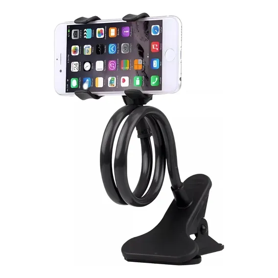 Suporte Celular Uso Escrivaninha Cabeceira Cama Mesa Cor Preto Foto 1