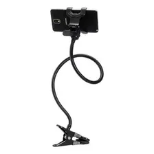 Suporte Celular Uso Escrivaninha Cabeceira Cama Mesa Cor Preto Foto mini 4