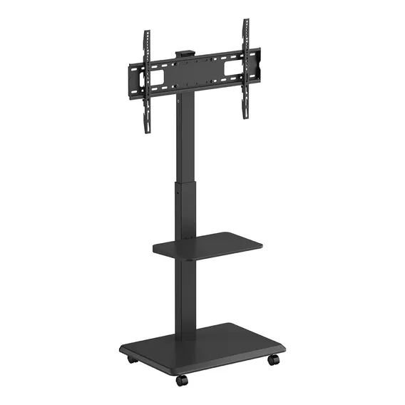 Suporte Chão Rack Para Tv De 37 A 75 Até 40kg Com Bandeja Cor Preto Foto 1