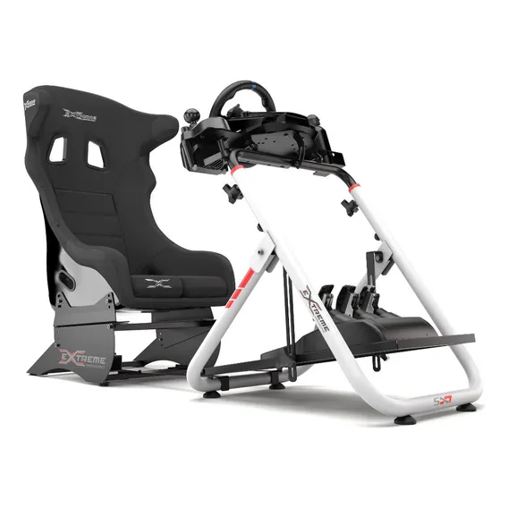 Suporte Cockpit Volante Simulador Logitechg29/fanatec/sxtv2 Cor Branco Foto 1