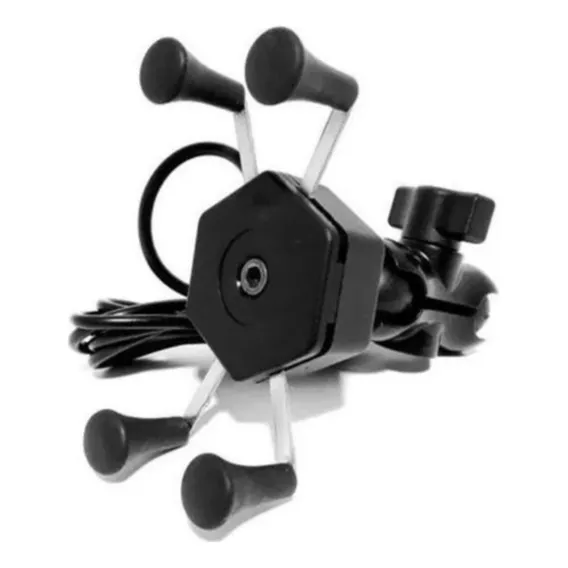 Suporte Com Carregador Usb P/ Celular Moto Foto 1