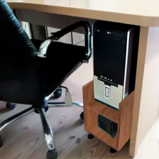Suporte Cpu Gabinete E Estabilizador Nobreak Com RodÃzio Mdf Foto mini 2