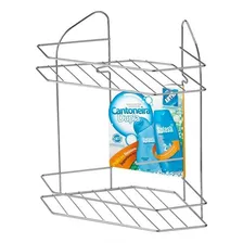 Suporte Cromado Porta Shampoo Sabonete Cantoneira Banheiro Foto mini  3
