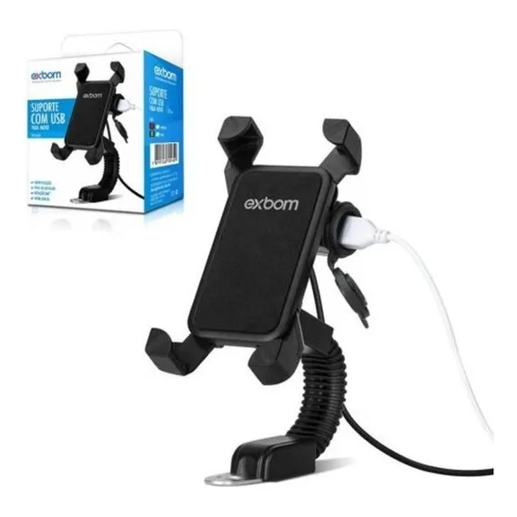 Suporte De Celular Para Moto Com Carregador Usb Sp-ca55 Foto 1