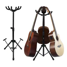 Suporte De Chão Para Violão Pedestal Triplo P Viol Guit Bai Cor Preto Foto  mini 1