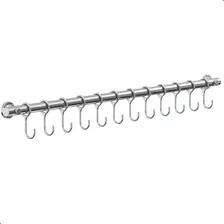 Suporte De Cozinha Porta Talheres 60cm Com 12 Ganchos Cor Prateado Foto mini 1