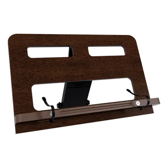Suporte De Livro Ergonômico Mini Com Prendedor - Excelência Cor Marrom Foto 1
