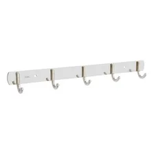 Suporte De Parede 5 Ganchos Inox Lumai Cabide de Parede Quarto cor prateado para pendurar utensilios Foto  mini 1