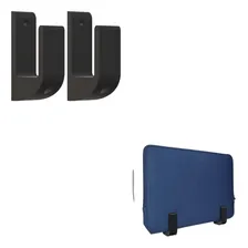 Suporte De Parede Notebook Macbook Samsung Dell Lenovo Cor Preto Foto mini 4