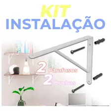 Suporte De Prateleira Branco Mão Francesa 30cm + Parafusos Foto mini 3