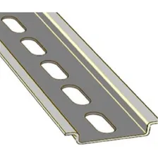 Suporte Disjuntor Din Trilho Perfurado 30cm Inox Baixo T389 Foto mini 1